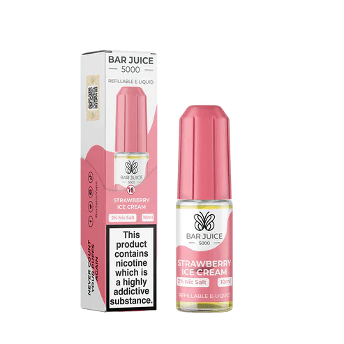 Bar Juice 5000 10ml Nic Salt E-Liquid - Eliquid Base-Strawberry Ice Cream