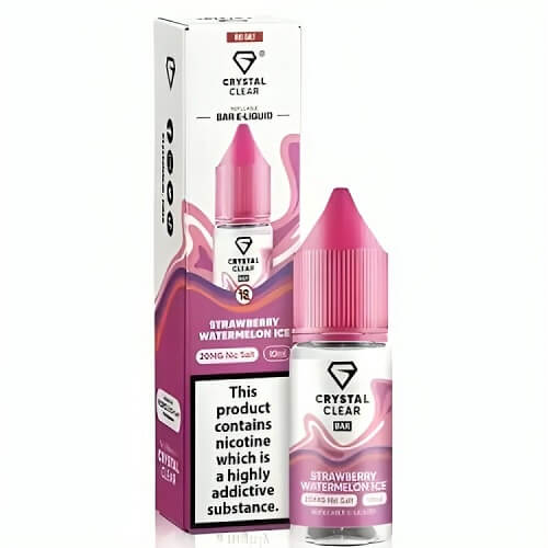 Crystal Clear 10ml Nic Salt - Pack of 10 - Eliquid Base-Strawberry Watermelon Ice