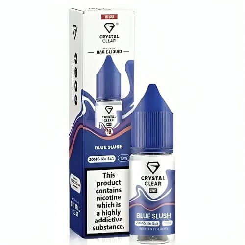 Crystal Clear 10ml Nic Salt - Pack of 10 - Eliquid Base-Blue Slush