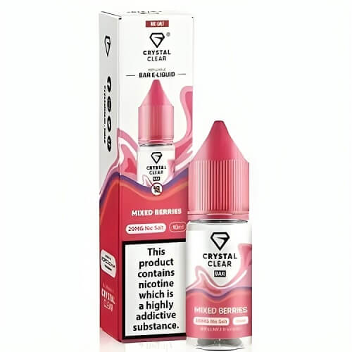 Crystal Clear 10ml Nic Salt - Pack of 10 - Eliquid Base-Mixed Berries