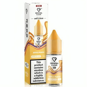 Crystal Clear 10ml Nic Salt - Pack of 10 - Eliquid Base-Apple Peach