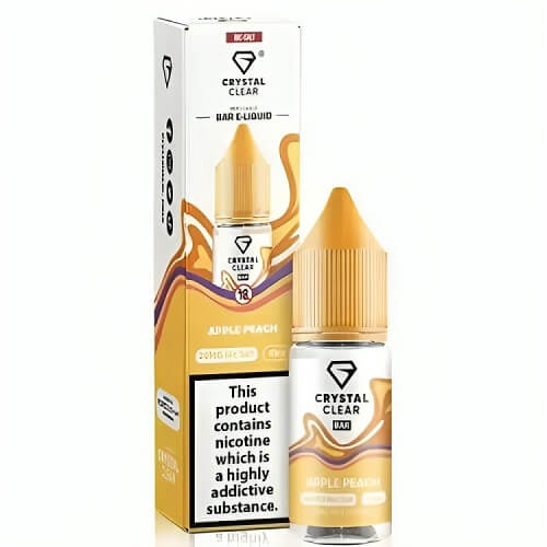 Crystal Clear 10ml Nic Salt - Pack of 10 - Eliquid Base-Apple Peach