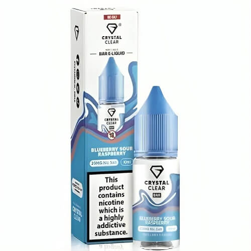 Crystal Clear 10ml Nic Salt - Pack of 10 - Eliquid Base-Blue Sour Raspberry