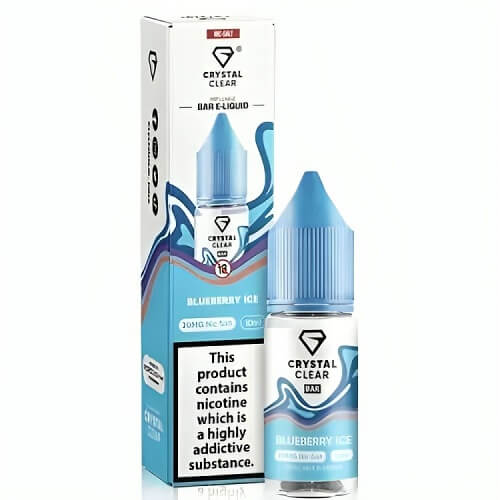Crystal Clear 10ml Nic Salt - Pack of 10 - Eliquid Base-Blueberry Ice