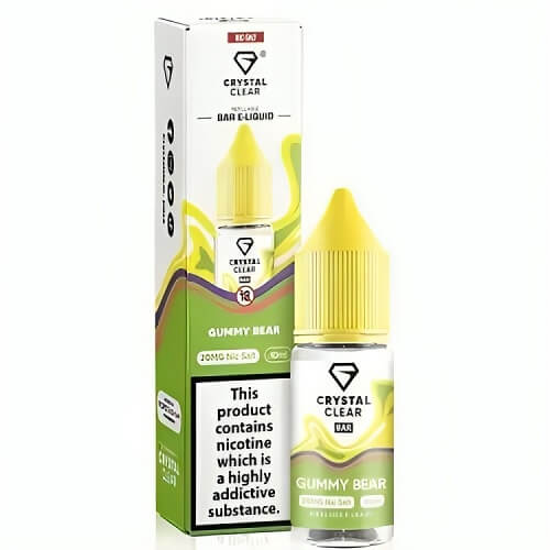 Crystal Clear 10ml Nic Salt - Pack of 10 - Eliquid Base-Gummy Bear