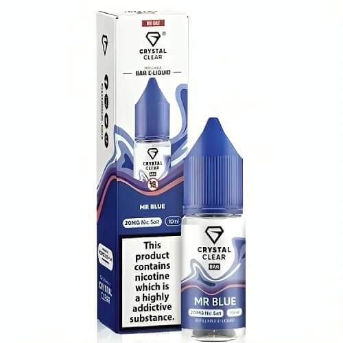 Crystal Clear 10ml Nic Salt - Pack of 10 - Eliquid Base-Mr Blue