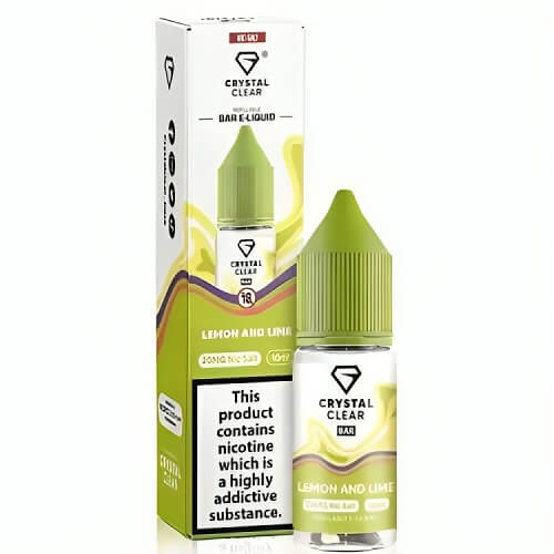 Crystal Clear 10ml Nic Salt - Pack of 10 - Eliquid Base-Lemon & Lime