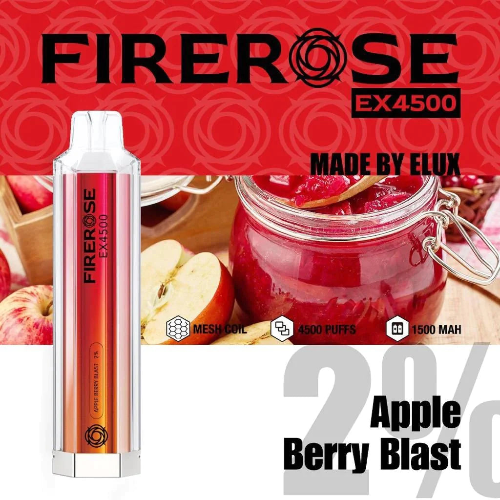Elux Firerose EX4500 Puff Disposable Vape (Box of 10) - #Simbavapeswholesale#