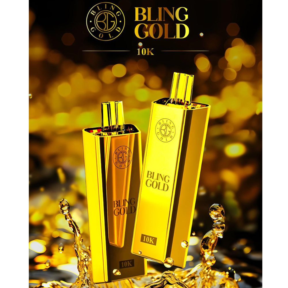 Gold Bling 10000 Disposable Vape Puff Pod Bar Box of 10 - #Simbavapeswholesale#