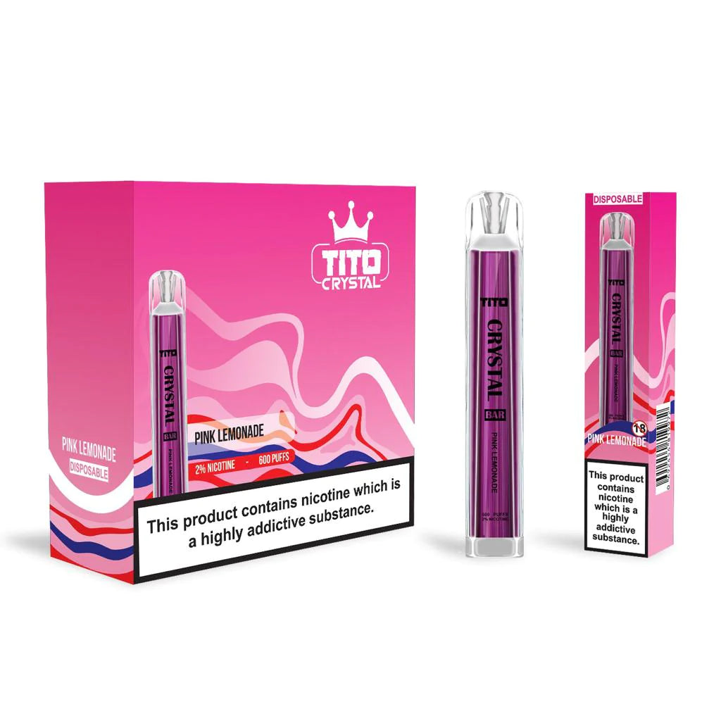 Tito Crystal Bar 600 Disposable Vape Pod 10x Multipack – 20MG