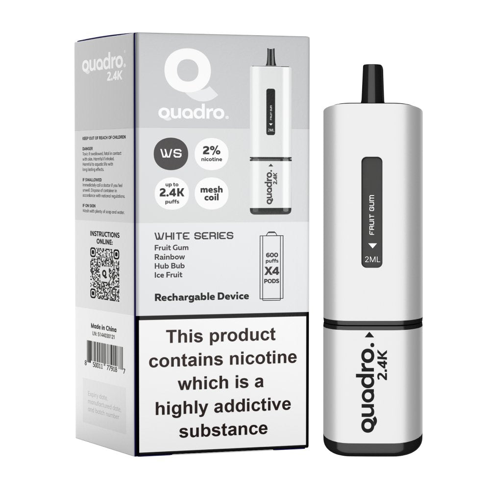 Quadro - Quadro 2400 Puffs 4 in 1 Disposable Vape Pod Box of 5 - theno1plugshop