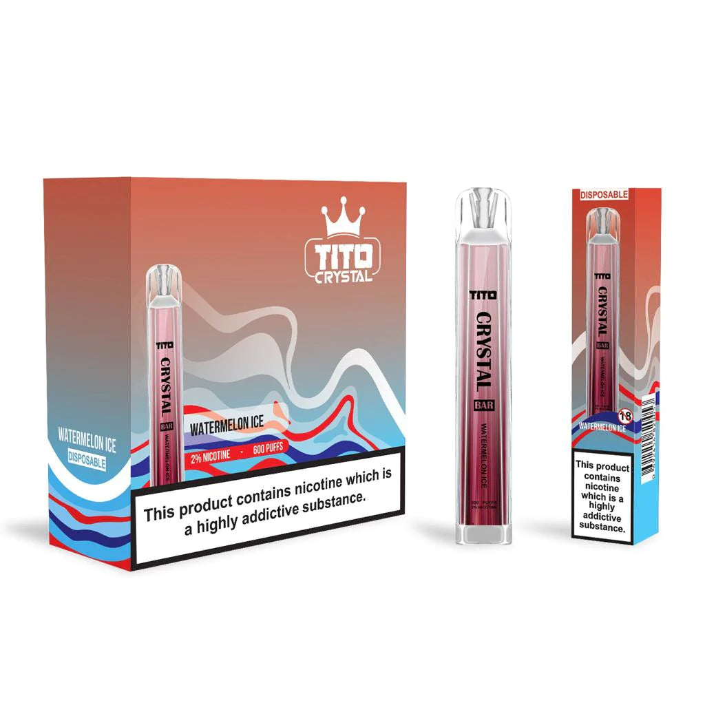 Tito Crystal Bar 600 Disposable Vape Pod 10x Multipack – 20MG